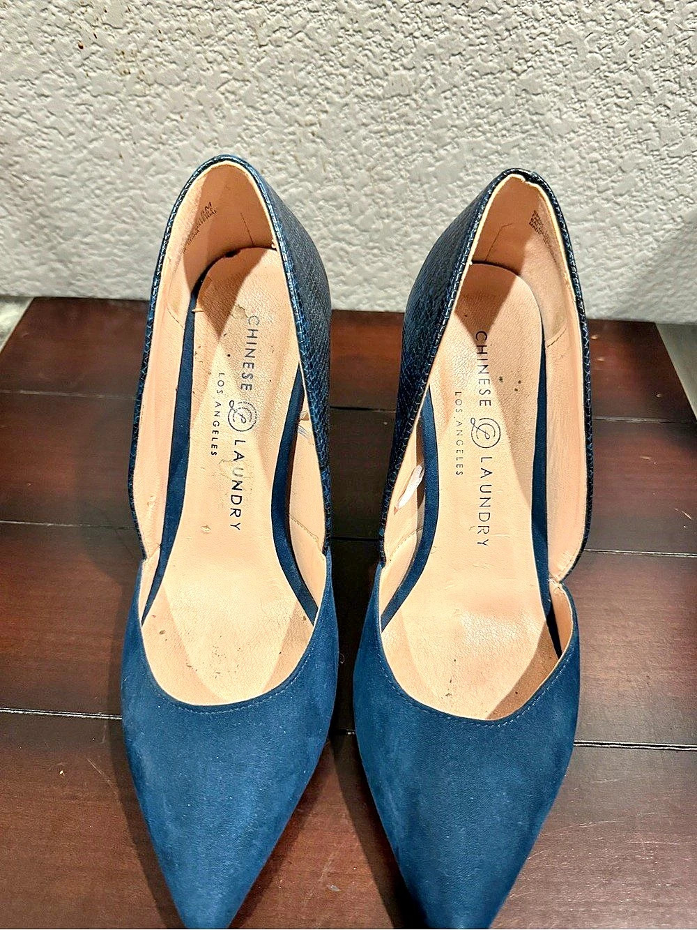 Chinese Laundry Teal Snakeskin Heels